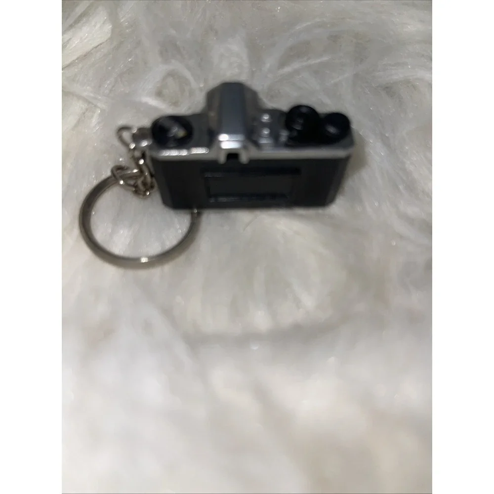 Vintage Old Black & Gray Mini Toy Camera Keychain